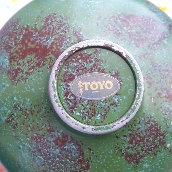 🌙Patina Metal "Flying Cranes" Ikebana Vase Toyo Japan w Chop Mark - Picture 7 of 11